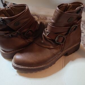 Brown Leather Ankle Boots